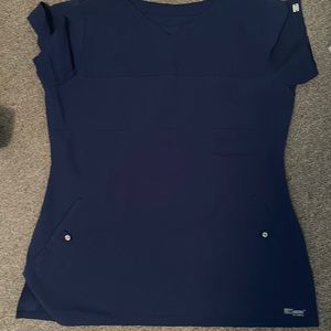 Navy grey anatomy scrub top